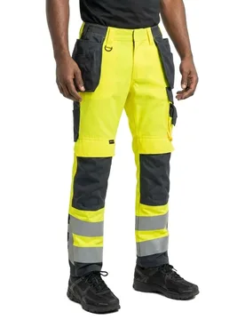 Pantalon De Travail Safe Supreme 15531 Hanging Pockets Big Hi-Vis Yellow / Dark Navy 47 - MASCOT - FashionsVida