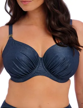Womens Paros Coast Full Cup Bikini Top - Blue - Size 36gg - Fantasie - FashionsVida