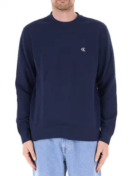 Felpa girocollo BLU NAVY S - Calvin Klein - FashionsVida