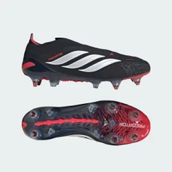 Scarpe da calcio PREDATOR ELITE Laceless Soft Ground 44 Core Black / Cloud White / Lucid Red