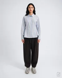 STRIPED BLOUSE ADJUSTABLE WAIST female