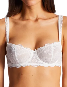 Womens Danse Des Sens Half Cup Bra - White - Size 34d - Aubade - FashionsVida