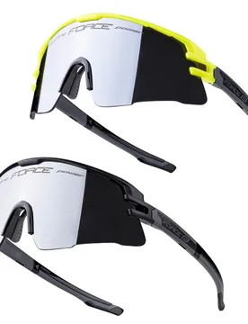 Occhiali per bici ciclismo AMBIENT fluo grigio + nero 2 pezzi - FORCE - FashionsVida