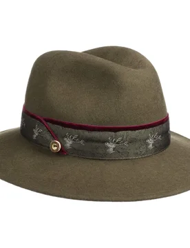 Deertrim Women´s Felt Hat by - olive - Damen - Size: 55 cm - Lodenhut Manufaktur - FashionsVida