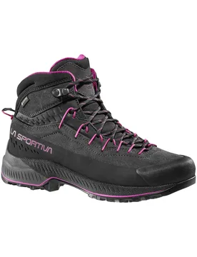 Chaussures d'approche en GORE-TEX® - TX4 Evo Mid Woman GTX Carbon/Springtime en Cuir - Taille 39,5 - Noir - La Sportiva - FashionsVida