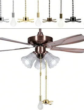 Piezas Cadena de tiro de ventilador de techo estilo vintage, Colgante con forma de bombilla mate, Adecuado para lámparas de araña, lámparas de mesa - Shein - FashionsVida