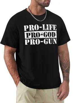Pro-Life Pro-Gun Pro-God T-Shirt Casual Street Style Short Sleeve Tee - Aliexpress - FashionsVida