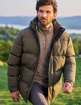 Snow Mens Padded Jacket - Green - Green - Size: XS - Mountain Warehouse - FashionsVida