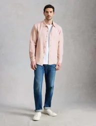 Regular Fit Pure Linen Shirt Pink male