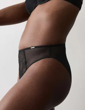 Savannah High Waisted High Leg Knickers Black female - Autograph - FashionsVida