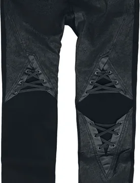 Gothic Jeans - Punk style gum coated fake two piece men's pants - S bis XXL - für Männer - Größe XL - schwarz - Männer - male - Devil Fashion - FashionsVida