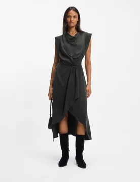 Vestido manga corta midi - Boss Orange - FashionsVida
