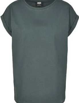 T-Shirt - Ladies Extended Shoulder Tee - XS bis 5XL - für Damen - Größe 5XL - flaschengrün - Frauen - female - Urban classics - FashionsVida