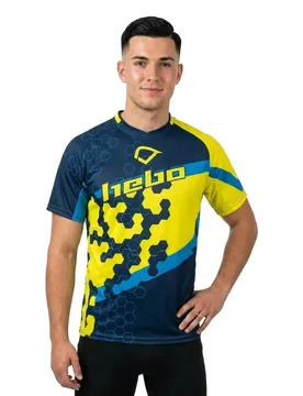 Maglietta A Maniche Corte Am Replica Blue - hebo - FashionsVida