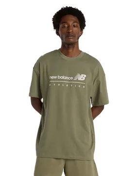 New - Linear Graphic T-Shirt - T-Shirt-kurzarm - grün - Herren - Size: M - Balance - FashionsVida