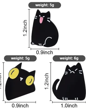 Black Cat Cartoon Enamel Pin Cute Playful Tongue Out Curious Big Eyes Brooches Backpack Lapel Badge Funny Jewelry for Cat Lovers - Aliexpress - FashionsVida