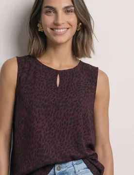 Blusentop mit Rundhals und Cut-Out-Detail female Rot - Street One - FashionsVida