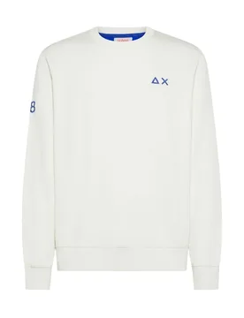 Felpe senza cappuccio uomo - sweatshirt fluo basic - bianco - Sun68 - FashionsVida