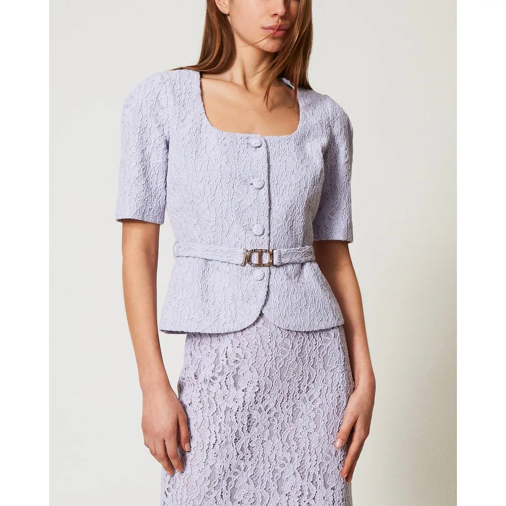 Chaqueta de mujer de encaje floral - Twinset - FashionsVida