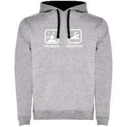 Problem Solution Swim Two-colour Hoodie Heather Grey / Black XL Men