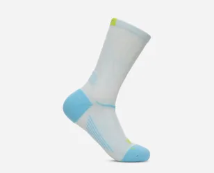 Clifton Crew Run Sock in Glimmering Blue, Size Large