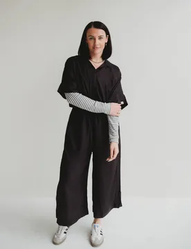 Women's Iris Black Jumpsuit Size: 12 - Black - Size: 12 - Turtledove London - FashionsVida