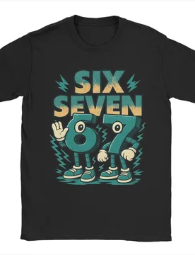 Vintage 67 Six Seven 6-7 Funny Italian Brainrot T-Shirt Men Crew Neck Cotton T Shirts Short Sleeve Tee Shirt Gift Idea Clothing - Aliexpress - FashionsVida