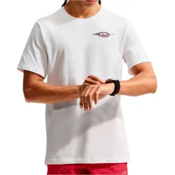 M nk df tee std stride prnt pk camiseta técnica manga corta hombre Blanco (M)
