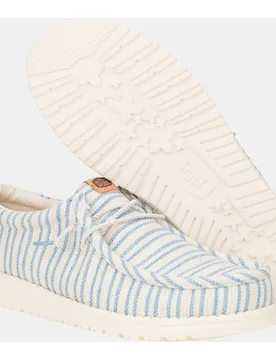 Zapato de cordones de hombre en tejido con estampado a rayas - HeyDude - FashionsVida