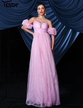 Yesexy Pink Off Shoulder A Line Wedding Bridesmaid Birthday Party Maxi Formal Occasion Dresses - Aliexpress - FashionsVida