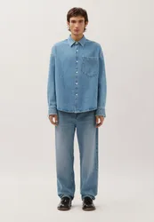 Oversized Boxy Hemd aus Blue Denim Blau XL