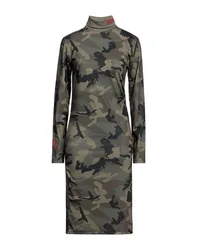 Midi-Kleid Damen Militärgrün XS Damen