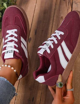 Zapatillas deportivas casuales y versátiles con estampado de leopardo para mujer, cómodas y duraderas, zapatillas deportivas con patchwork para muje - Shein - FashionsVida
