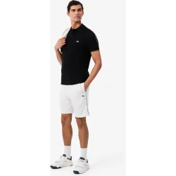 Bermudas de hombre de felpa de corte regular con raya de logotipo