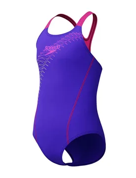 Medley Logo Swimsuit Indigo Glow 13-14 Years Girls - Speedo - FashionsVida