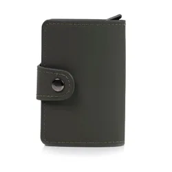 Porte-cartes métallique Kaki kaki Tailleunique adulte
