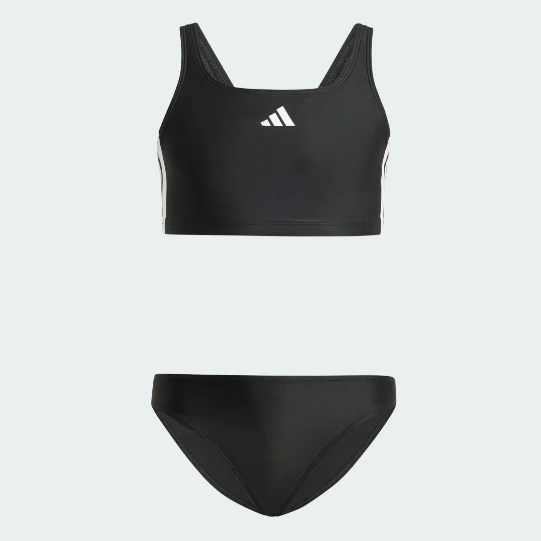 Bikini 3-Stripes V-Back Junior 7-8A Black / White - Adidas - FashionsVida