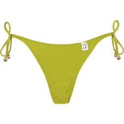 Braga de bikini atada a los lados y estampado con textura en color
