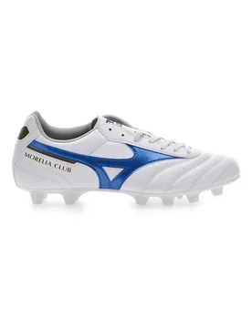 Scarpe per Calcio in Terreni Erbosi Bianche e Blu MORELIA II CLUB 42 - Mizuno - FashionsVida