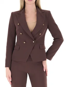 Blazer doppiopetto MARRONE S - Rinascimento - FashionsVida