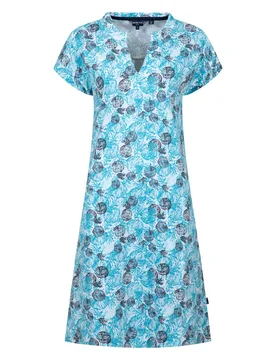 Weird Fish Suffolks Printed Jersey Dress Size 8 - holiday-shop holiday-shop womens-summer-shop sale sale all-sale sale womens women women all-womens w - Ocean Blue - FashionsVida