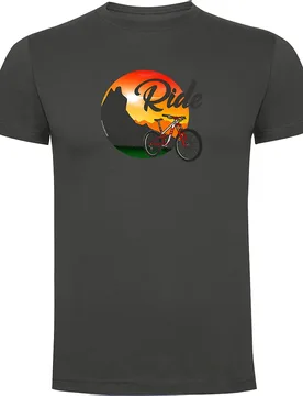 Maglietta A Maniche Corte Ride Dark Grey - Kruskis - FashionsVida