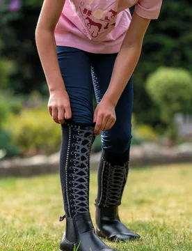Reitsocken HOBBY HORSING schwarz - HKM - FashionsVida