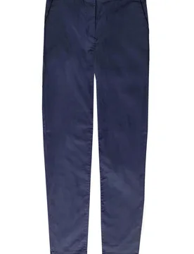 Womens Straight Leg Chino Trousers - Navy Cotton - Size 24 Short (Uk Womens) - Secret Label - FashionsVida