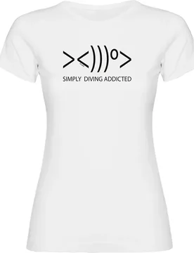 Maglietta A Maniche Corte Da Donna Simply Diving Addicted - Kruskis - FashionsVida