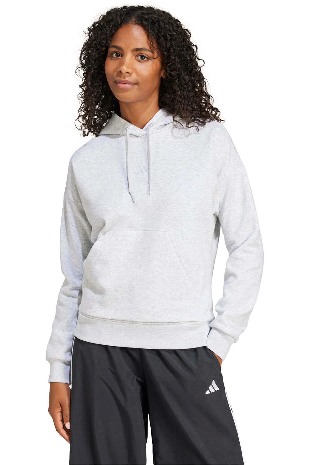 Essentials small logo feel cozy sudadera mujer Gris (XXL) - Adidas - FashionsVida