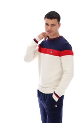 Alden Textured Knitted Colour Block Sweater - XS
