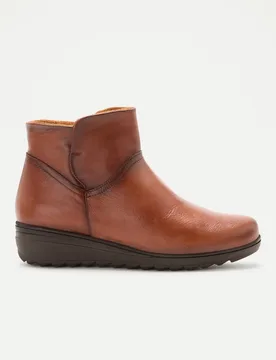 Botín de mujer plano cuña liso - LT Comfort - FashionsVida
