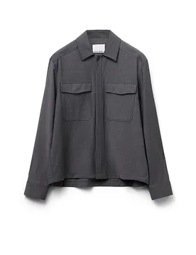 Overshirt 555 grau L Herren - FINAL DRAFT - FashionsVida
