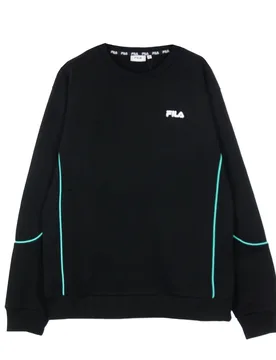 Felpa Leggera Girocollo Uomo Adil Crew Sweat Black - Fila - FashionsVida